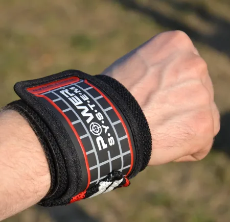 Кистьові бинти Power System PS-3500 Wrist Wraps Red/чорний