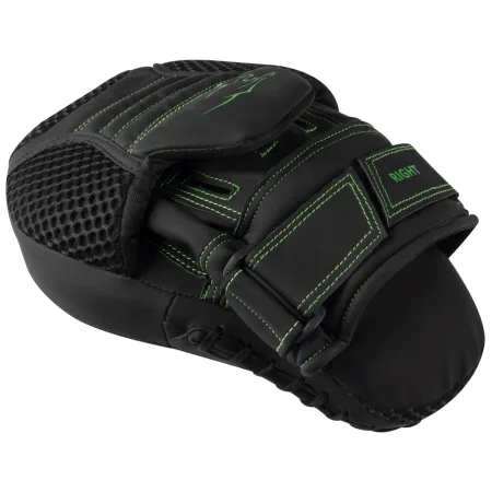 Лапи боксерські PowerPlay 3044 Pro Carbon Ultra Series чорно-зеленіі PU [пара]