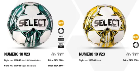 Футбольний м'яч Select NUMERO 10 v23 біло-зелений №5 (оригінал)