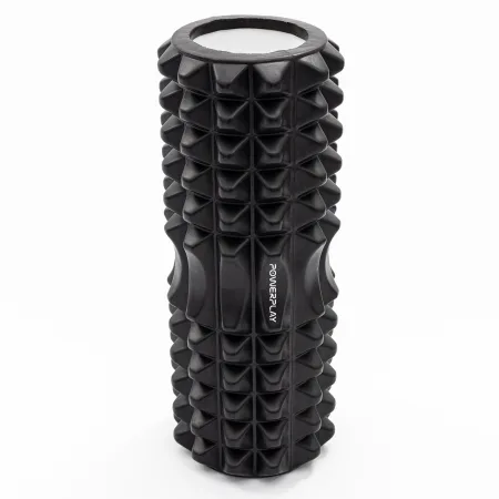 Масажний ролик (роллер) PowerPlay 4405 EVA Massage Roller чорний 33x12 см