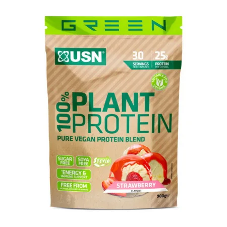 100% Plant Protein - 900 г полуниця
