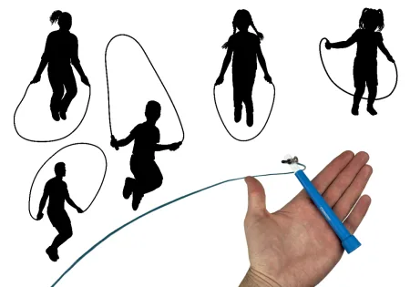 Швидкісна скакалка EasyFit Speed Cable Rope 3 м для схуднення, синя