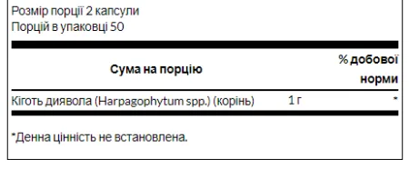 Devil's Claw 500 мг - 100 капсул