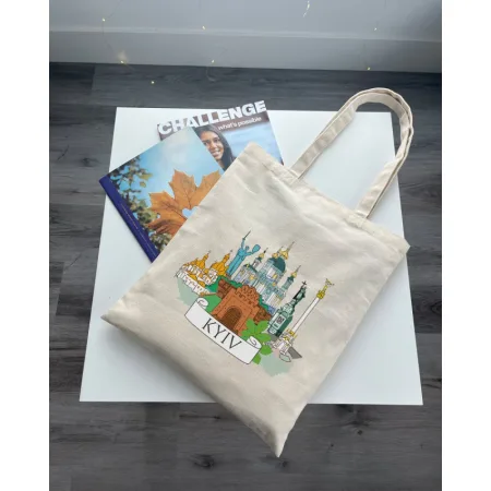 Екошопер BookOpt BK4070 "київські пейзажі" бежевий