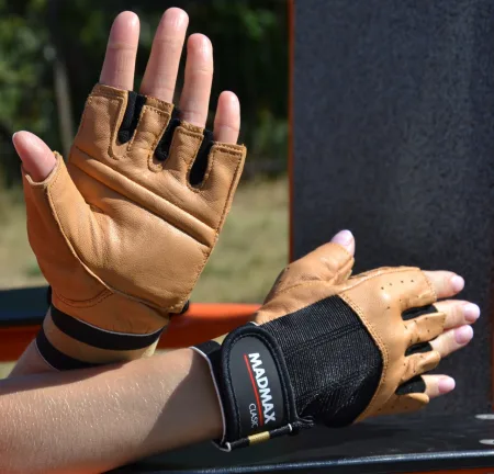 Рукавички для фітнесу MadMax MFG-248 Clasic Brown S