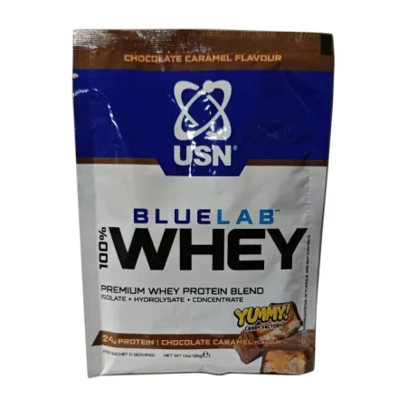 Blue Lab 100% Whey Premium Protein - 34 г шоколадна карамель