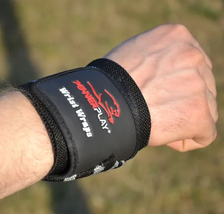 Кистьові бинти PowerPlay 3081 чорно сірі