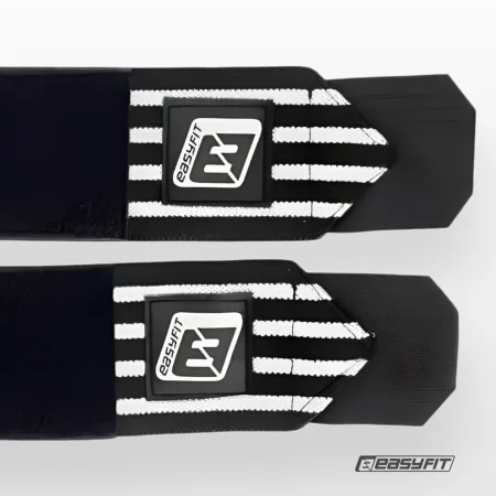 Кистьові бинти EasyFit 50х8 см фіксатор на зап'ястя (чорно-білі)