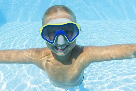 Маска для плавання BESTWAY 7+ 22049 синій-жовтий