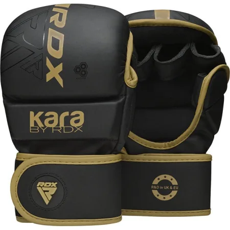 Рукавиці для ММА (греплінгові рукавички) RDX F6 KARA Matte Golden Plus L/XL