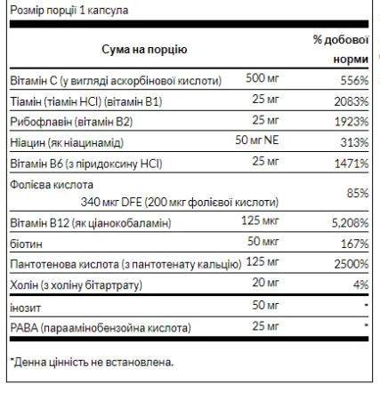Super Stress B-Complex - 100 капсул
