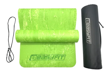Килимок для йоги та фітнеса EasyFit PER Premium Mat 8 мм + чохол салатовий