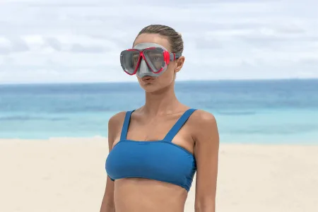 Маска для плавання BESTWAY 14+ 22052 сіро-червоний