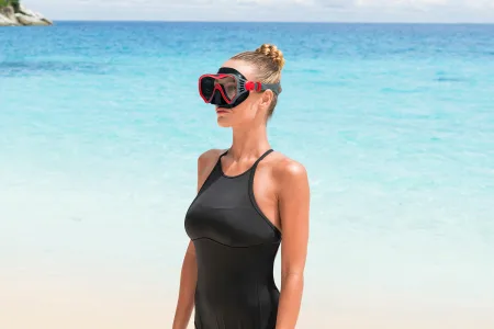 Маска для плавання BESTWAY 14+ 22074 сіро-червоний