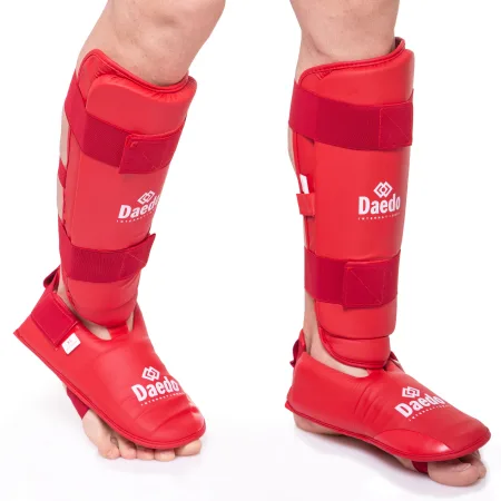 Захист гомілки та стопи для карате DAEDO червоний - XL