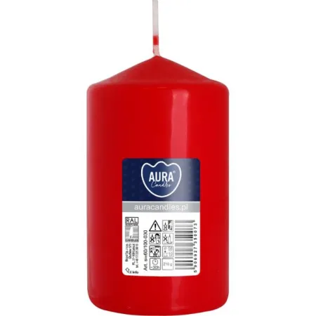 Свічка столова циліндр Bispol sw60/100 030 червоний