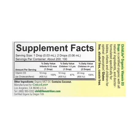 Organic Vitamin D3 Drops - 6,25 мл