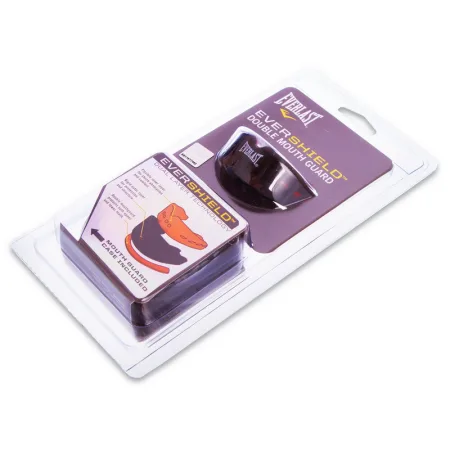 Капа боксерська EVERSHIELD DOUBLE MOUTH GUARD чорно-червона універсальна (оригінал)