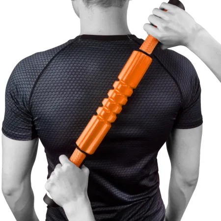 Масажний набір PowerPlay PP_4015 EPP Foam Roller Set 4 in1 2 ва роли + 2 ва м'ячі Чорно Фіолетовий