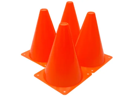 Конуси-фішки спортивні EasyFit 17 см (набір з 4 штук) помаранчеві