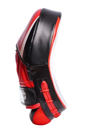 Лапи боксерські PowerPlay 3050 чорно червоні PU [пара]