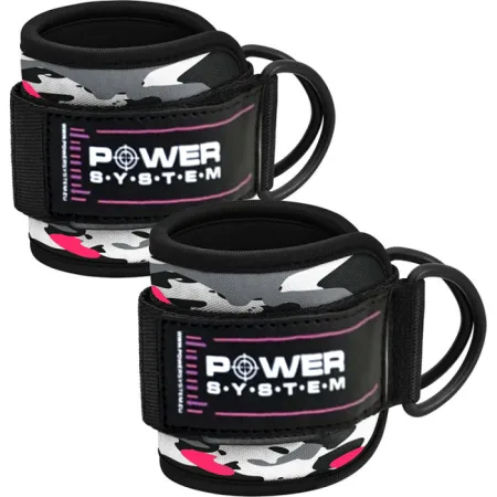Ankle Cuffs Power System PS-3470 Ankle Strap Camo Pink/Black