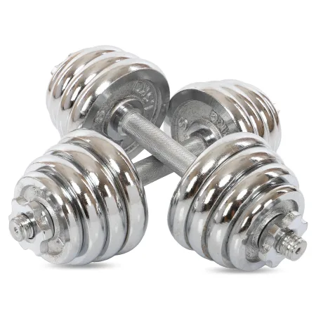Гантелі розбірні хромовані 2 шт по 10 кг - 2 х 10 кг