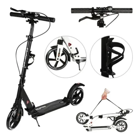 Самокат Galaktika d-20 см, дискове гальмо, чорний