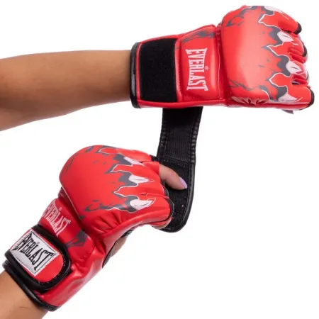 Рукавички для змішаних єдиноборств EVL MMA S - червоний