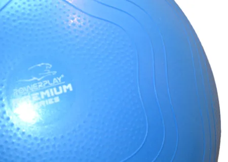 М'яч для фітнесу (фітбол) укріплений PowerPlay 4000 Ø65 cm Premium Gymball Anti-Burst синій + помпа