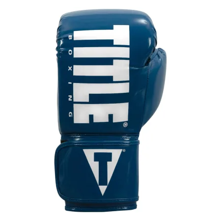 Боксерські рукавиці TITLE Boxing Inferno Intensity Elastic Blue/White / 16 унцій