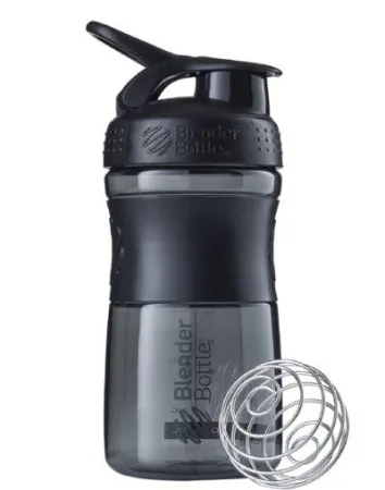 Шейкер спортивний пляшка BlenderBottle SportMixer Flip 590 мл чорний