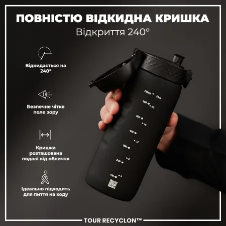 Пляшка для води ION8 750 мл. (ЕКО пляшка) BPA Free, Black