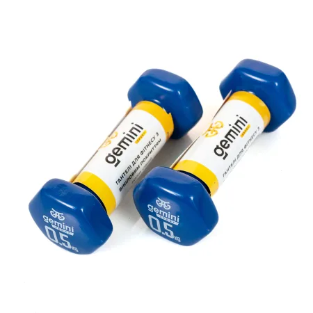 Гантелі Sport для фітнесу з вініловим покриттям 2 шт по 0,5 кг GSD-0.5BL