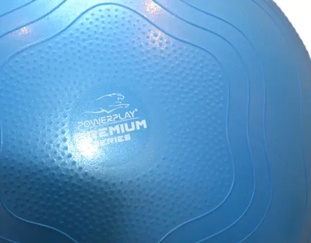 М'яч для фітнесу (фітбол) укріплений PowerPlay 4000 Ø65 cm Premium Gymball Anti-Burst синій + помпа