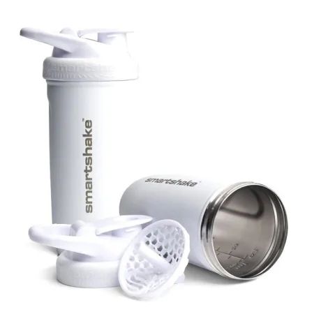 Шейкер спортивний SmartShake металевий Reforce Stainless Steel 900 мл білий
