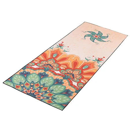 Килимок-рушник для йоги Suede Silicon з чохол SS173-4-3 185 см 67 см 2 мм З малюнком