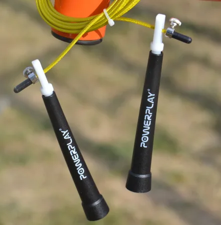 Скакалка швидкісна PowerPlay 4202 Ultra Speed Rope Жовта 2,9 m.