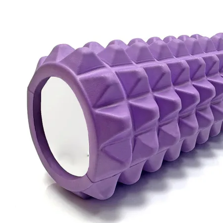 Масажний ролик (роллер) PowerPlay 4406 EVA Massage Roller фіолетовий 45×12 см