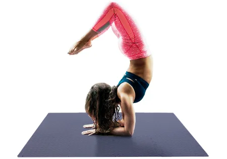 Татамі мат EasyFit SwallowTail 4 шт (60х60х1 см) пазл хвіст ластівки синій