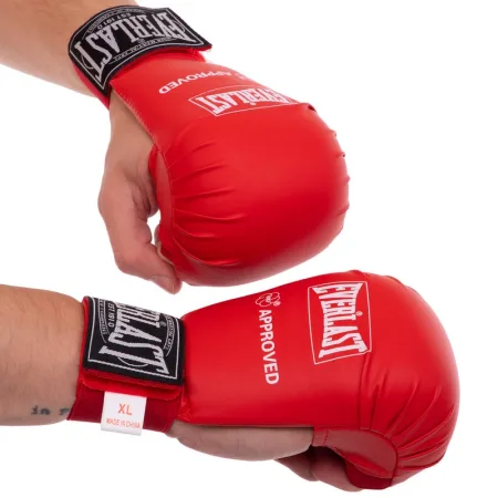 Рукавички накладки для карате ELS червоний S