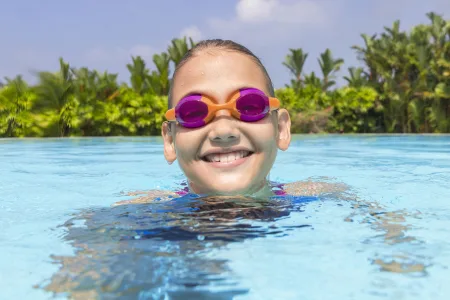 Окуляри для плавання Bestway 7+ 21065 Рожево-Помаранчевий