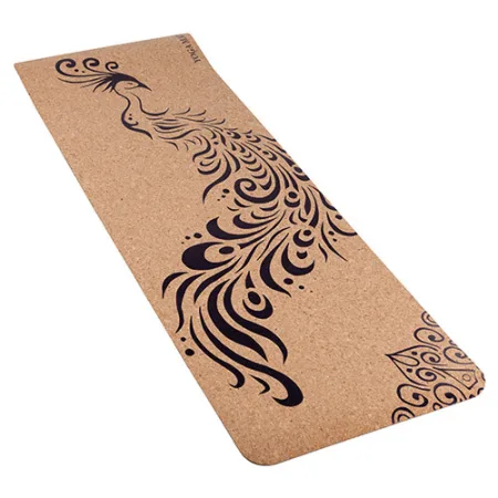 Килимок для йоги пробковий 183 см 61 см 4 мм жар-птиця