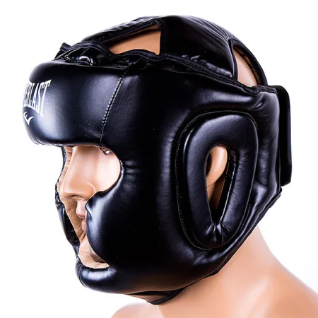 Шолом боксерський EVL закритий чорний M