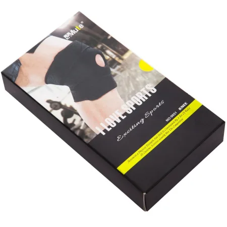 Наколінник бандаж із еластичними ребрами жорсткості MUTE 9051 1 шт чорний універсальний