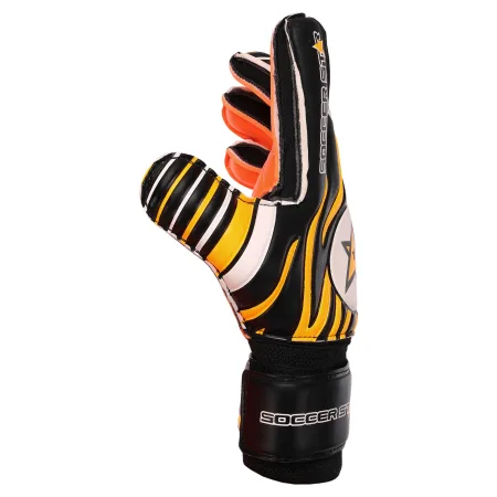 Воротарські рукавички SOCCER STAR 10 - чорно-помарачевий