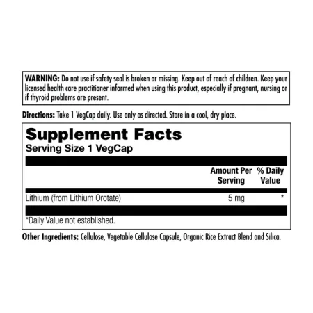 Lithium Orotate 5 мг - 60 капсул