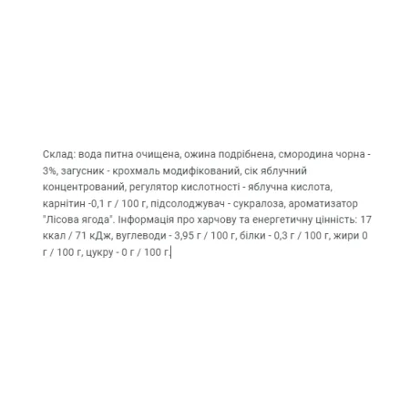 Fitnes Jam без цукру + L Carnitine - 200 г лісові ягоди