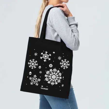 Екошопер BookOpt BK4041 сніжинки чорний
