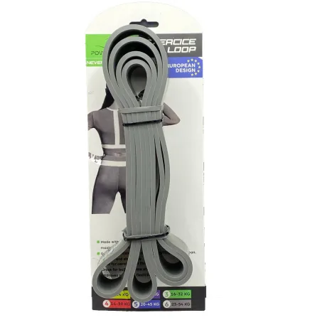 Еспандер петля гумка для фітнесу і кроссфіту PowerPlay 4115 Power Band сіра 23 - 54 кг